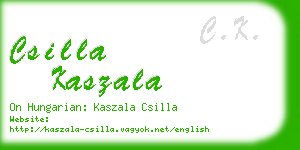 csilla kaszala business card